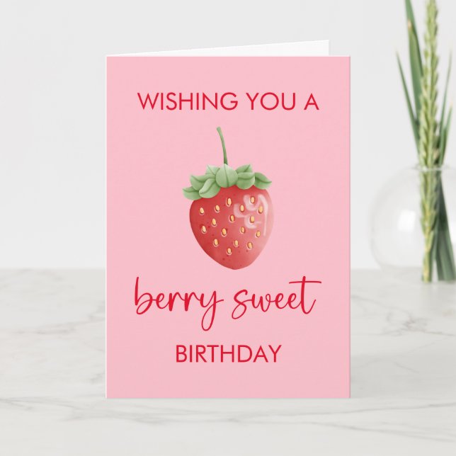 Cartão Berry Sweet Happy Birthday Card (Frente)