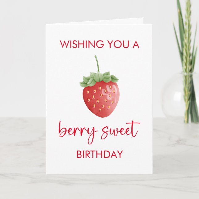 Cartão Berry Sweet Happy Birthday Card (Frente)