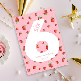 Cartão Berry Sweet Strawberry Happy Birthday Card