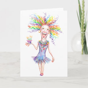 Cartão Bertha the Birthday Broad Greeting Card