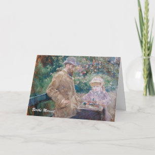 Cartão Berthe Morisot - Eugene Manet com sua filha