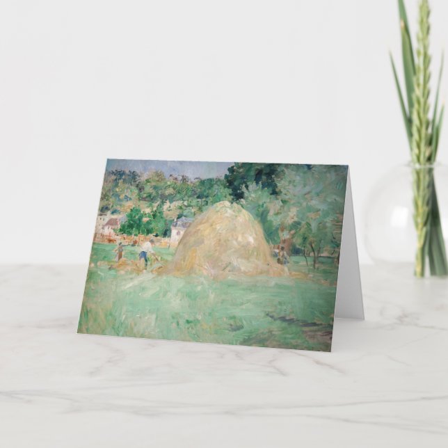Cartão Berthe Morisot - Haystacks em Bougal (Frente)