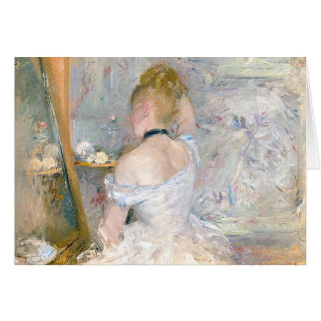 Cartão Berthe Morisot Impressionista Mulher do Toilette (Frente Horizontal)