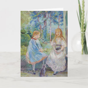 Cartão Berthe Morisot - Jovens Meninas à Janela