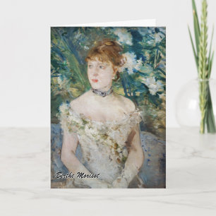 Cartão Berthe Morisot - Rapariga pequena em um palhaço