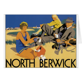 Cartão Berwick, poster das viagens vintage de Scotland