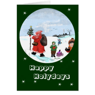 Cartão … Bescherung na neve grusskarte