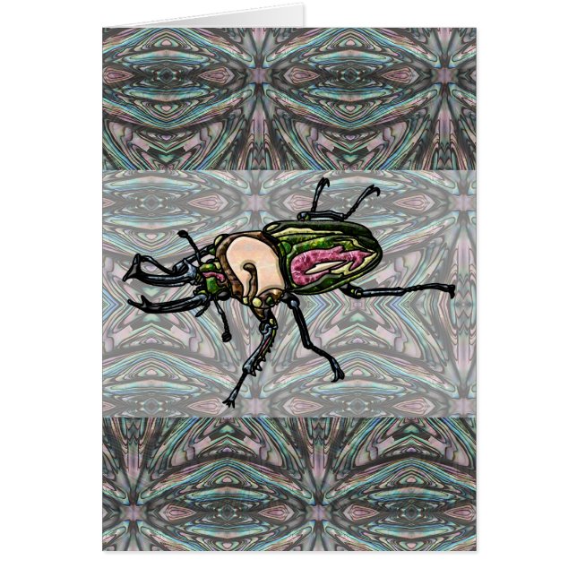 Cartão Besouro Arco-Íris (Frente)