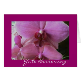 Cartão Besserung bom orquídea