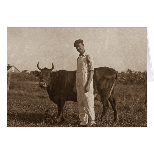 Cartão Bessie the Cow (Frente horizontal)