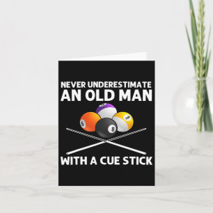Cartão Best Billiard Art For Grandpa Men Billiard Lover P