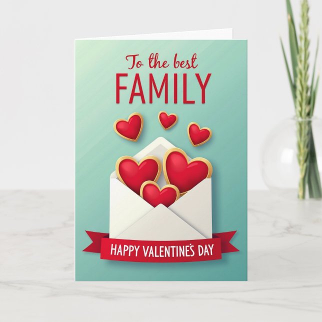 Cartão Best Family Valentines Day Card (Frente)