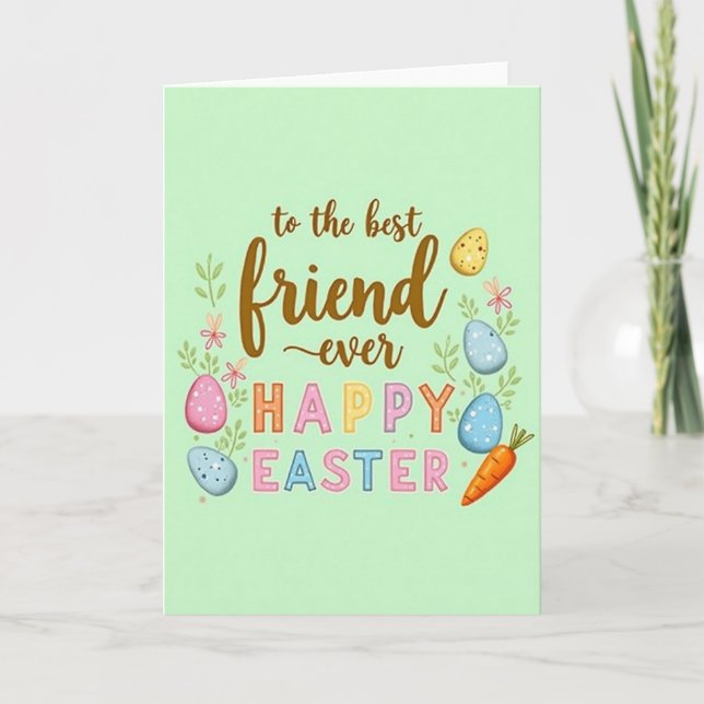 Cartão Best Friend Easter Greeting Card (Frente)
