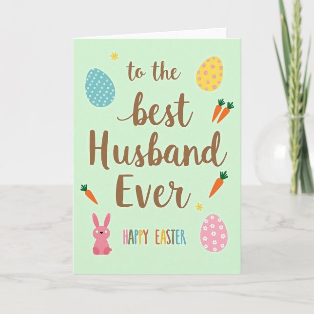 Cartão Best Husband Easter Day Card (Frente)