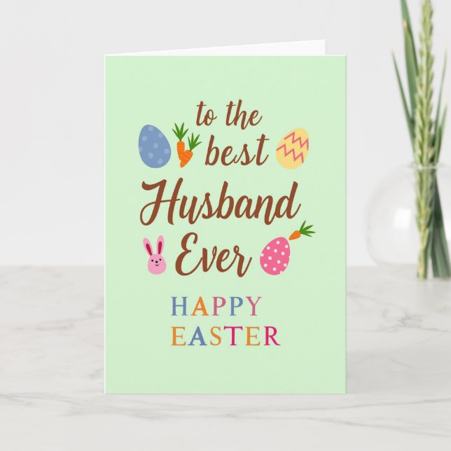 Cartão Best Husband Easter Greeting Card (Frente)