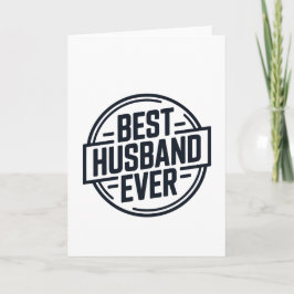 Cartão Best Husband Ever Badge Design