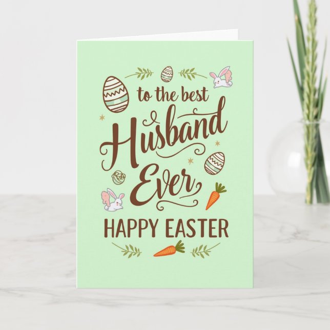 Cartão Best Husband Happy Easter Card (Frente)