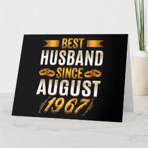 Cartão Best Husband Since August 1967 Funny Anniversary