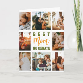 Cartão Best Mom Cute Trendy Collage Family Greeting Card