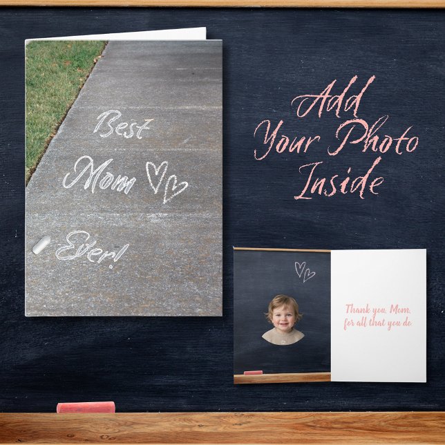 Cartão Best Mom Ever Chalk Art Mother's Day Card (Best Mom Ever Chalk Art)