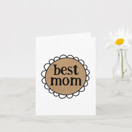 Cartão BEST MOM personalizado Dia das Mães Borda Recortad