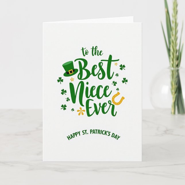 Cartão Best Niece St Patricks Day Card (Frente)