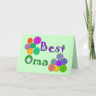 Cartão Best Oma Mother's Day Gifts