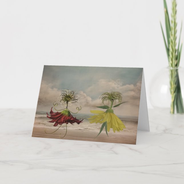 Cartão Besties na praia (Frente)