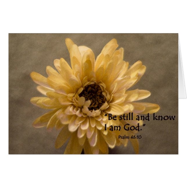 Cartão BestillandknowIamGodZazzle (Frente horizontal)