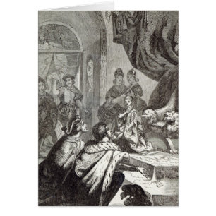 Cartão Betrothal da princesa francesa a Richard II