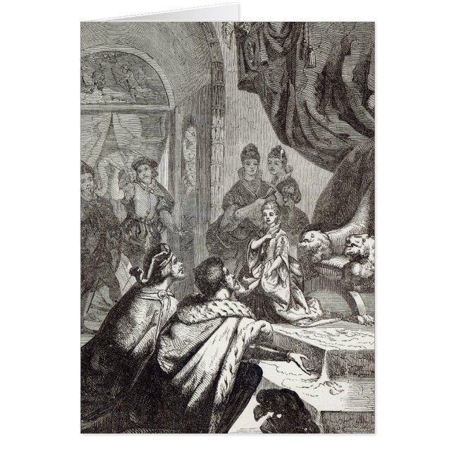Cartão Betrothal da princesa francesa a Richard II (Frente)