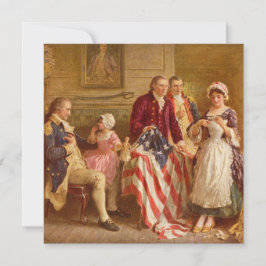 Cartão Betsy Ross, 1777 (História Americana) (Patriota do