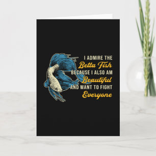 Cartão Betta Fish Porque Aquário Lover Lover Lighting Fis