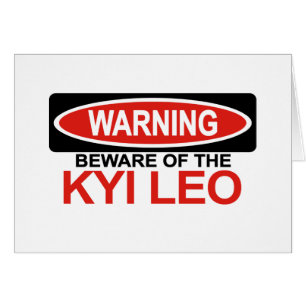 Cartão Beware de Kyi Leo