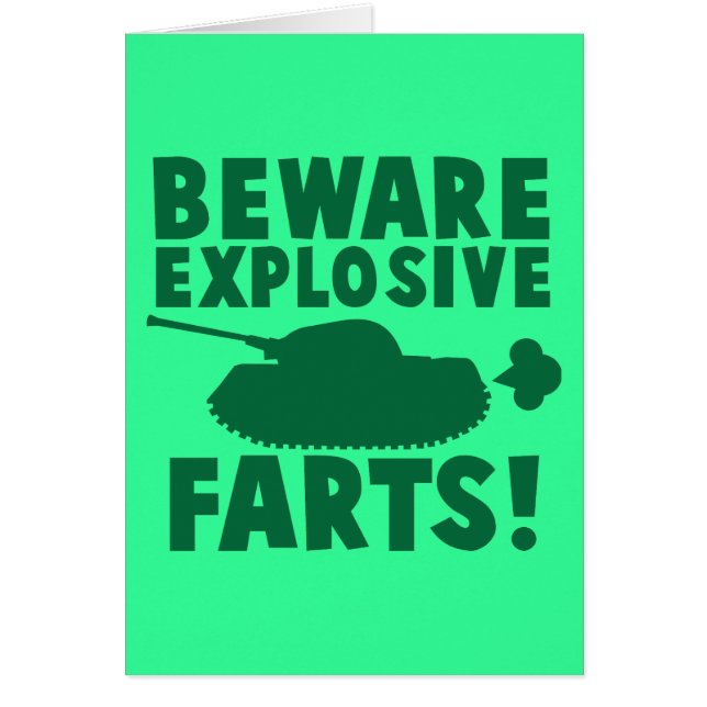 Cartão Beware EXPLOSIVO FARTS! (Frente)