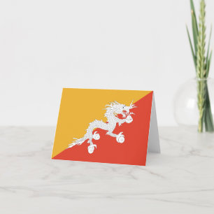 Cartão Bhutan Flag Notecard