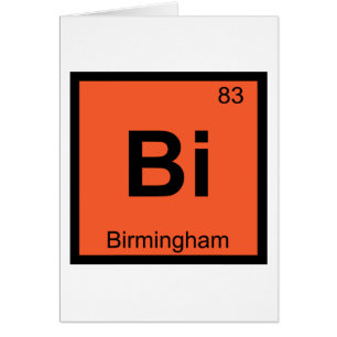 Cartão Bi - Birmingham Química Símbolo da Tabela Periódic