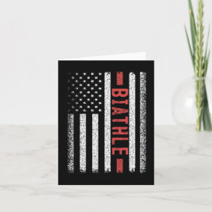 Cartão Biathle Bandeira Americana 4 De Julho Moderno Biat