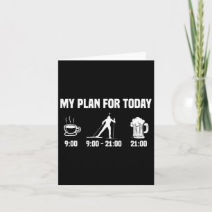 Cartão Biathlon Biathlete Planeia Hoje Cerveja Café Esqui