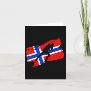 Cartão Biathlon Norway Flag Norweigan Cross Country Skiin