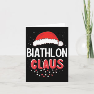 Cartão Biathlon Papai Noel Figurino de Natal
