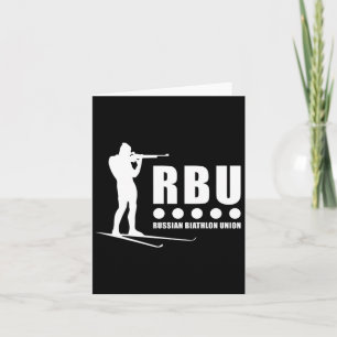 Cartão Biathlon Ski Skier Winter Sports Cross-country Rus