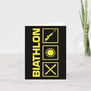 Cartão Biathlon Ski Skier Winter Sports Cross-country Ski