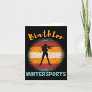 Cartão Biathlon Winter Sports Cross-country Skiing Rifle