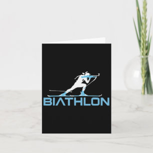Cartão Biathlon Winter Sports Skifle Sapatando Biath