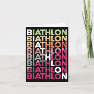 Cartão Biathlon Winter Sports Skifle Sapatando Biath