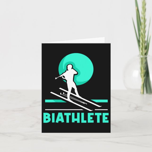 Cartão Biatleta Esporte Biathlon (Frente)