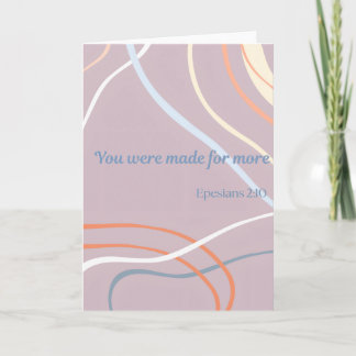 Cartão Bible verse greetings card, Christian typography| 