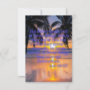 Cartão Bíblia 1:10 KJV Verse Pic Flat Greeting Card