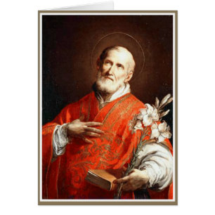 Cartão Bíblia do lírio de St Philip Neri